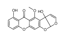 (3aR)-3a,12aα-Dihydro-3a,6-dihydroxy-4-methoxy-5H-furo[3',2':4,5]furo[3,2-b]xanthen-5-one结构式