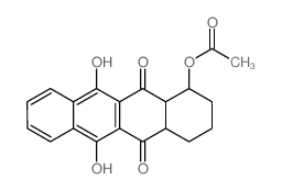 (6,11-dihydroxy-5,12-dioxo-1,2,3,4,4a,12a-hexahydrotetracen-1-yl) acetate结构式