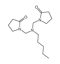 1-[[(2-oxopyrrolidin-1-yl)methyl-pentylamino]methyl]pyrrolidin-2-one结构式