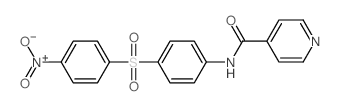 4-Pyridinecarboxamide,N-[4-[(4-nitrophenyl)sulfonyl]phenyl]- Structure
