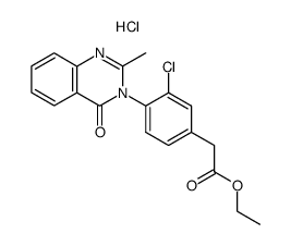 [3-Chloro-4-(2-methyl-4-oxo-4H-quinazolin-3-yl)-phenyl]-acetic acid ethyl ester; hydrochloride Structure