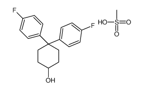 4,4-bis(4-fluorophenyl)cyclohexan-1-ol,methanesulfonic acid Structure