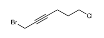1-bromo-6-chlorohex-2-yne结构式