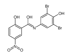 N-(3,5-dibromo-4-hydroxyphenyl)-2-hydroxy-5-nitrobenzamide结构式