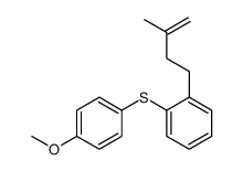 1-methoxy-4-[2-(3-methylbut-3-enyl)phenyl]sulfanylbenzene结构式