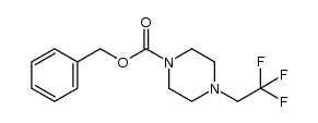 4-(2,2,2-trifluoroethyl)piperazin-1-carboxylic acid benzyl ester结构式