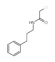 2-氯-N-(3-苯丙基)乙酰胺结构式