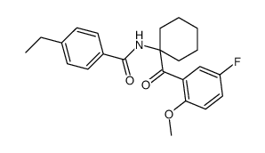 4-ethyl-N-[1-(5-fluoro-2-methoxybenzoyl)cyclohexyl]benzamide Structure
