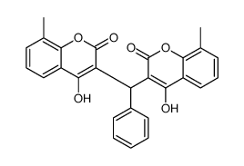 4-hydroxy-3-[(4-hydroxy-8-methyl-2-oxochromen-3-yl)-phenylmethyl]-8-methylchromen-2-one Structure