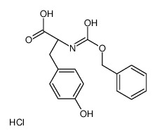 (2S)-3-(4-hydroxyphenyl)-2-(phenylmethoxycarbonylamino)propanoic acid,hydrochloride Structure