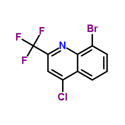8-溴-4-氯-2-(三氟甲基)喹啉结构式