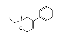 6-ethyl-6-methyl-4-phenyl-2,5-dihydropyran Structure