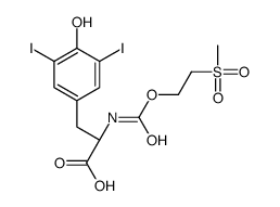 (2S)-3-(4-hydroxy-3,5-diiodophenyl)-2-(2-methylsulfonylethoxycarbonylamino)propanoic acid结构式