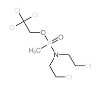 2-chloro-N-(2-chloroethyl)-N-(methyl-(2,2,2-trichloroethoxy)phosphoryl)ethanamine Structure