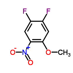 3,4-二氟-6-硝基苯甲醚结构式