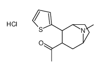 1-(8-methyl-4-thiophen-2-yl-8-azabicyclo[3.2.1]octan-3-yl)ethanone,hydrochloride Structure