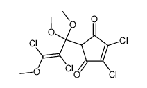 (E)-4,5-dichloro-2-(2,3-dichloro-1,1,3-trimethoxyallyl)cyclopent-4-ene-1,3-dione结构式