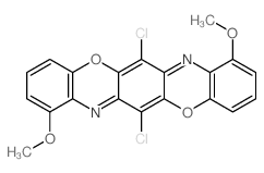 6,13-dichloro-1,8-dimethoxy-[1,4]benzoxazino[2,3-b]phenoxazine Structure