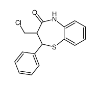 3-chloromethyl-2-phenyl-2,3-dihydro-5H-benzo[b][1,4]thiazepin-4-one结构式