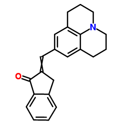 2-[(2,3,6,7-tetrahydro-1H,5H-benzo[ij]quinolizin-9-yl)methylene]indan-1-one结构式
