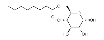 6-O-octanoyl-α-D-glucopyranose结构式