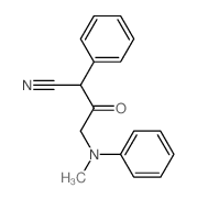 Acetoacetonitrile, 4-(N-methylanilino)-2-phenyl-结构式