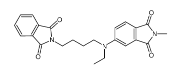 5-((4-(1,3-二氧代异二氢吲哚-2-基)丁基)(乙基)氨基)-2-甲基异吲哚啉-1,3-二酮结构式