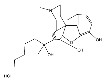 6,14-Endoetheno-7-(2-hydroxy-2-hexyl)tetrahydro-oripavine hydrochloride Structure