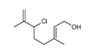6-chloro-3,7-dimethylocta-2,7-dien-1-ol结构式