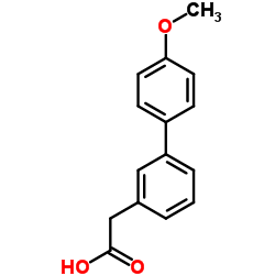 2-(4'-甲氧基-[1,1'-联苯]-3-基)乙酸结构式
