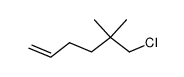 1-chloro-2,2-dimethyl-5-hexene Structure