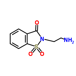 2-(2-Aminoethyl)-1,2-benzothiazol-3(2H)-one 1,1-dioxide Structure