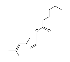 己酸-1,5-二甲基-1-乙烯基-4-己烯酯结构式