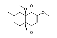 (4aR,8aR)-2,8a-Dimethoxy-7-methyl-4a,5,8,8a-tetrahydro-[1,4]naphthoquinone结构式