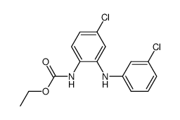 ethyl (4-chloro-2-((3-chlorophenyl)amino)phenyl)carbamate结构式