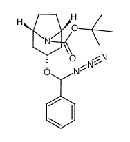 3α-(1-azidobenzyloxy)-8-azabicyclo[3.2.1]octane-8-carboxylic acid tert-butyl ester结构式