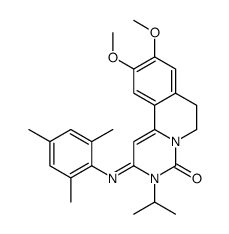 9,10-dimethoxy-3-propan-2-yl-2-(2,4,6-trimethylphenyl)imino-6,7-dihydropyrimido[6,1-a]isoquinolin-4-one结构式