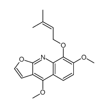 4,7-dimethoxy-8-(3-methylbut-2-enoxy)furo[2,3-b]quinoline Structure
