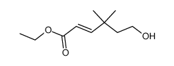 trans-ethyl 4,4-dimethyl-6-hydroxy-2-hexenoate结构式