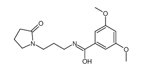 3,5-dimethoxy-N-[3-(2-oxopyrrolidin-1-yl)propyl]benzamide Structure
