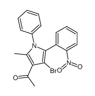 1-(4-bromo-2-methyl-5-(2-nitrophenyl)-1-phenyl-1H-pyrrol-3-yl)ethan-1-one结构式