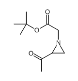 tert-butyl 2-(2-acetylaziridin-1-yl)acetate Structure
