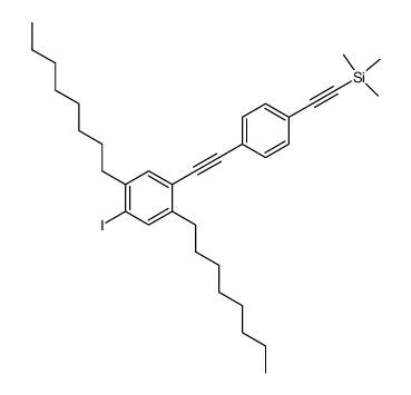 4-iodo-2,5-dioctyl-4'-[(trimethylsilyl)ethynyl]tolane Structure