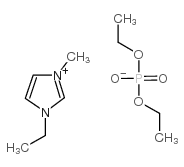 1-乙基-3-甲基咪唑磷酸二乙酯盐结构式