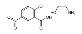2-aminoethanol,2-hydroxy-5-nitrobenzoic acid结构式