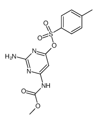 methyl 2-amino-6-(p-tolylsulfonyl)oxy-4-pyrimidinecarbamate Structure
