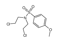 N,N-双(2-氯乙基)-4-甲氧基苯磺酰胺结构式