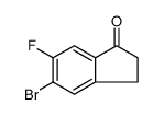 5-溴-6-氟-2,3-二氢-1H-茚-1-酮结构式