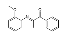 2-(2-methoxyphenyl)imino-1-phenylpropan-1-one结构式