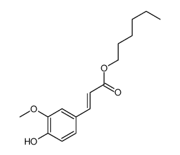 hexyl 3-(4-hydroxy-3-methoxyphenyl)prop-2-enoate Structure